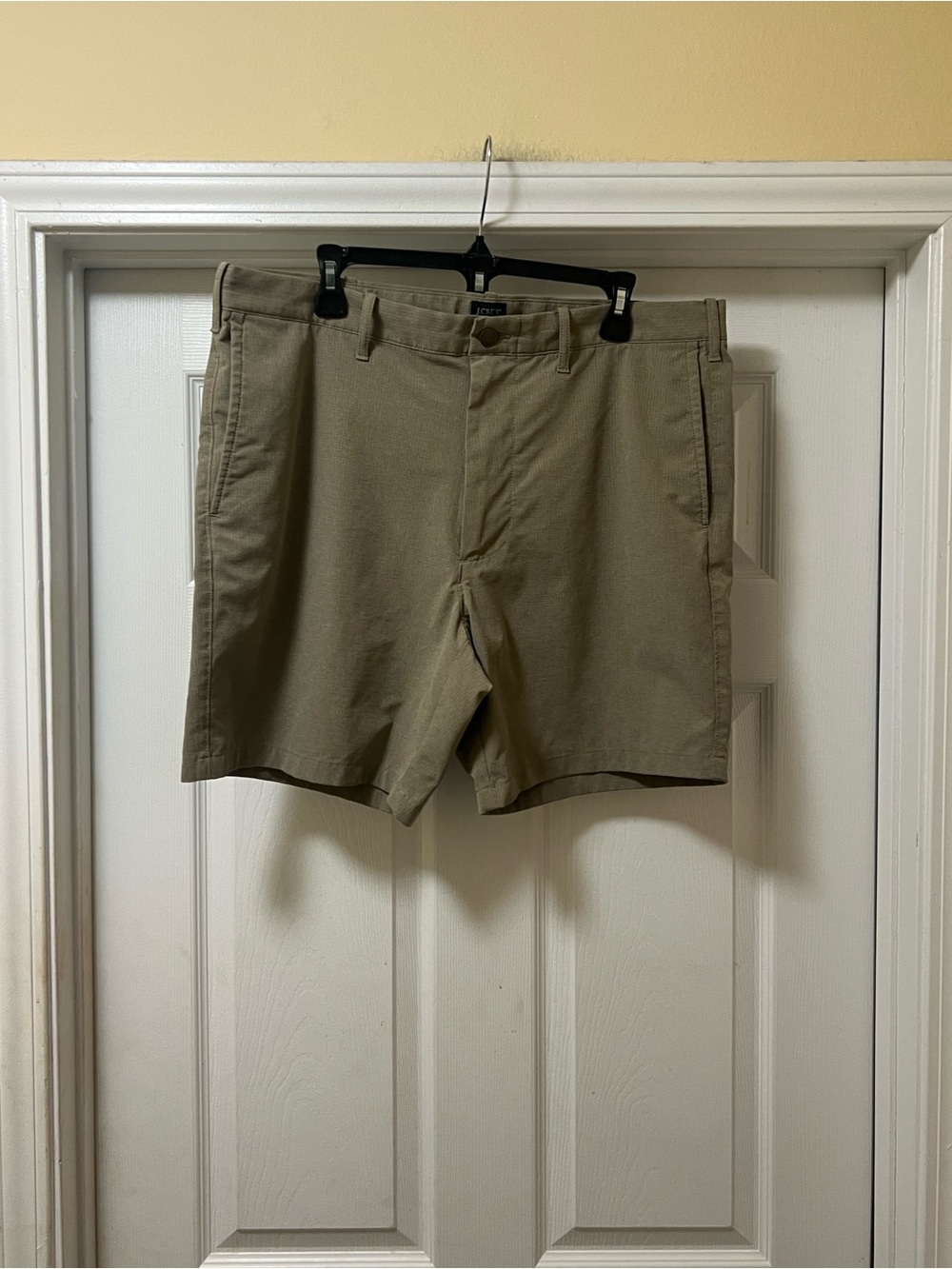 J. Crew Factory Olive Flat-Front Men's Shorts